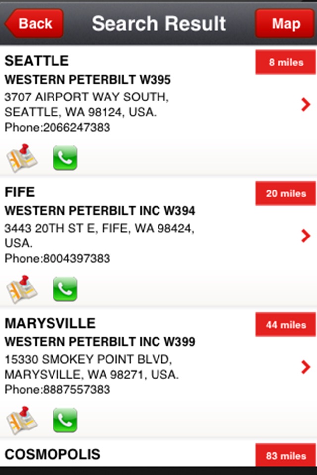 Peterbilt Dealer Locator screenshot 2