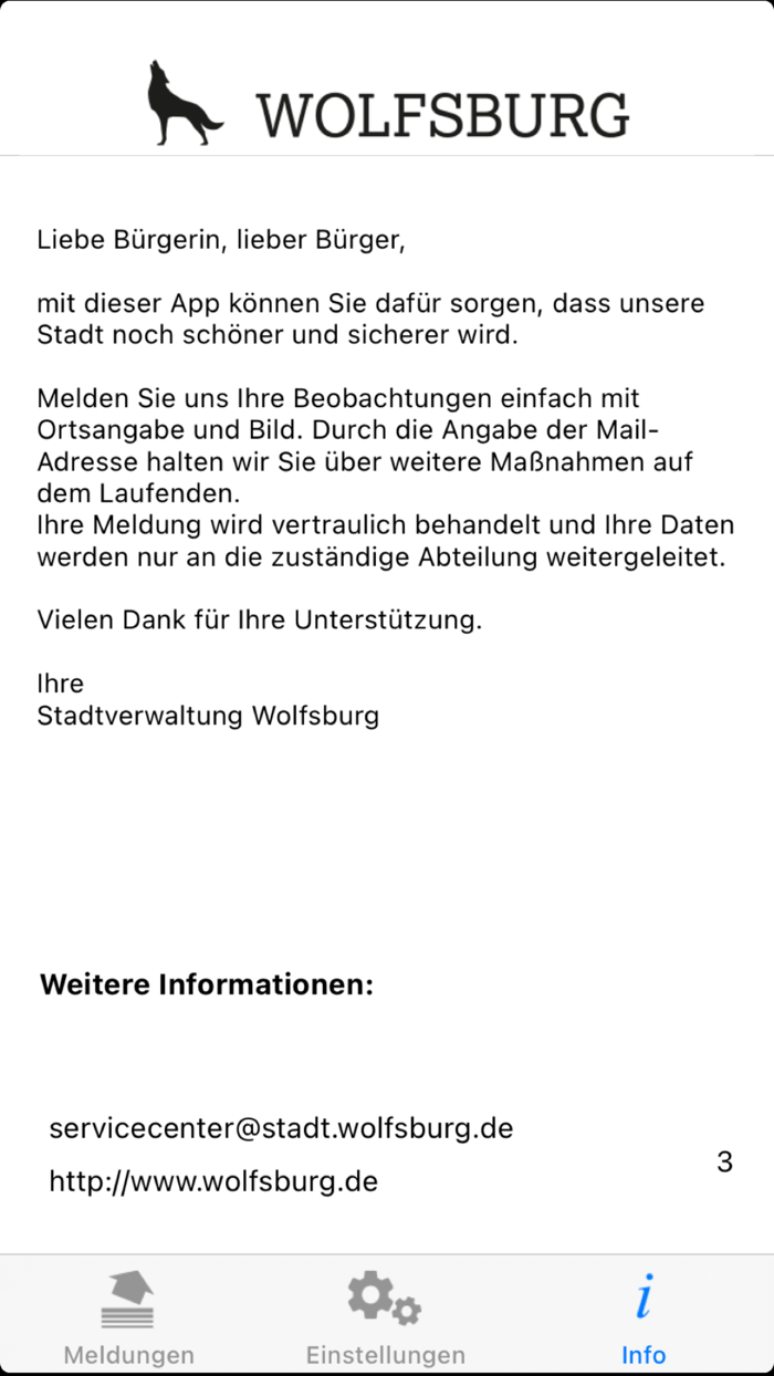 MeldeApp Wolfsburg