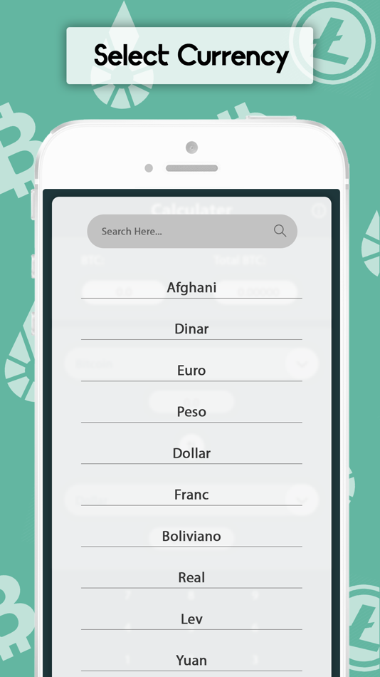 #2. Bitcoin exchange rate - Calc (iOS) Podle: Bhargav Narola