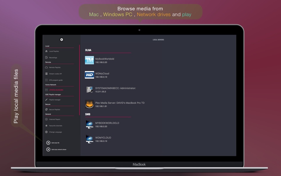 #4. GSE SMART IPTV PRO (macOS) Ved: droidvision