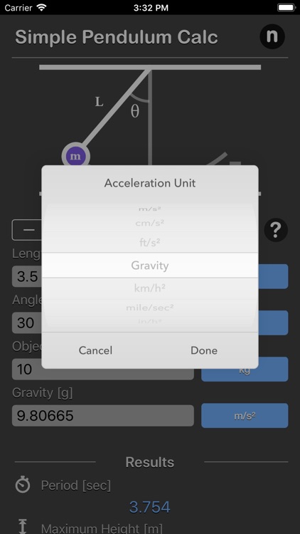 Simple Pendulum Calculator screenshot-6