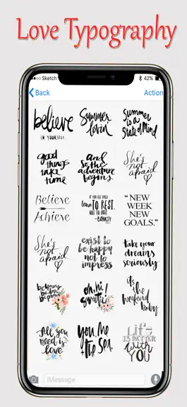 Game screenshot Love Typography Stickers hack
