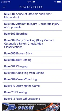 Game screenshot USA Hockey Mobile Rulebook apk