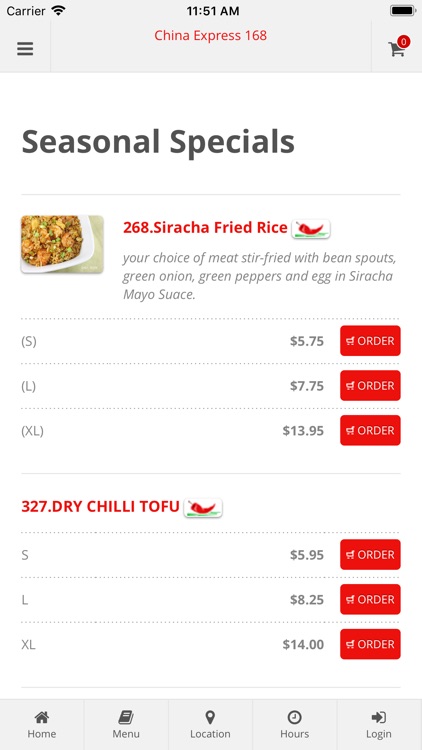 China Express Online Ordering
