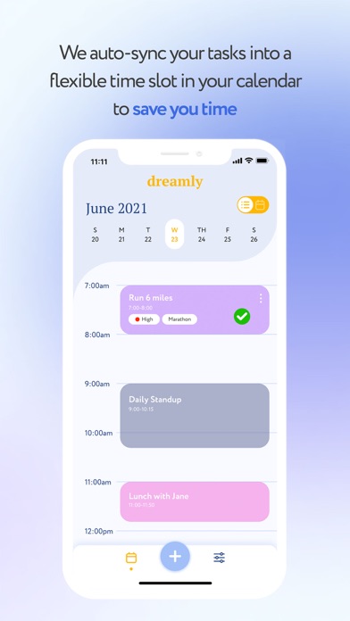 Dreamly Goals & Smart Calendar Screenshot