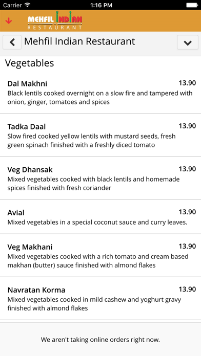 Screenshot #3 pour Mehfil Indian Restaurant