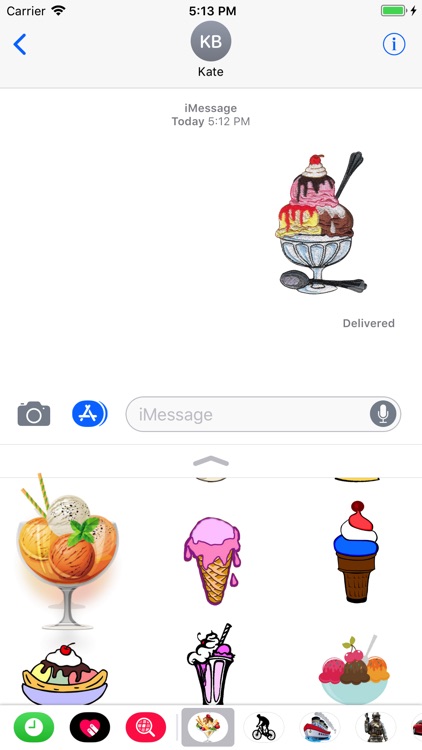 Ice Cream Stickers 4 iMessage screenshot-4