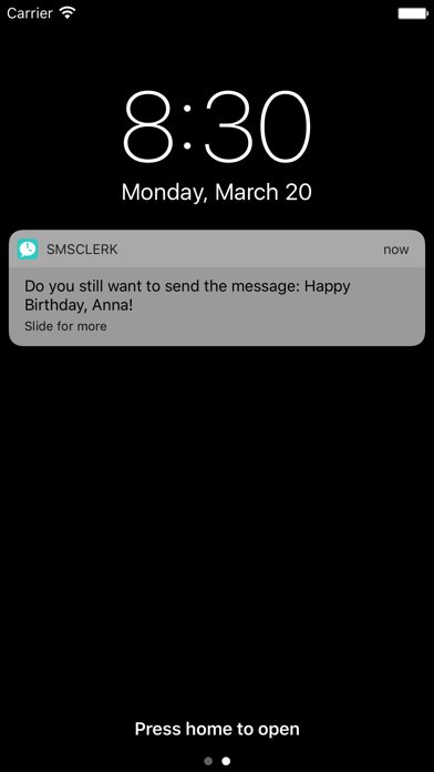 SMSClerk: Send your text later Screenshot