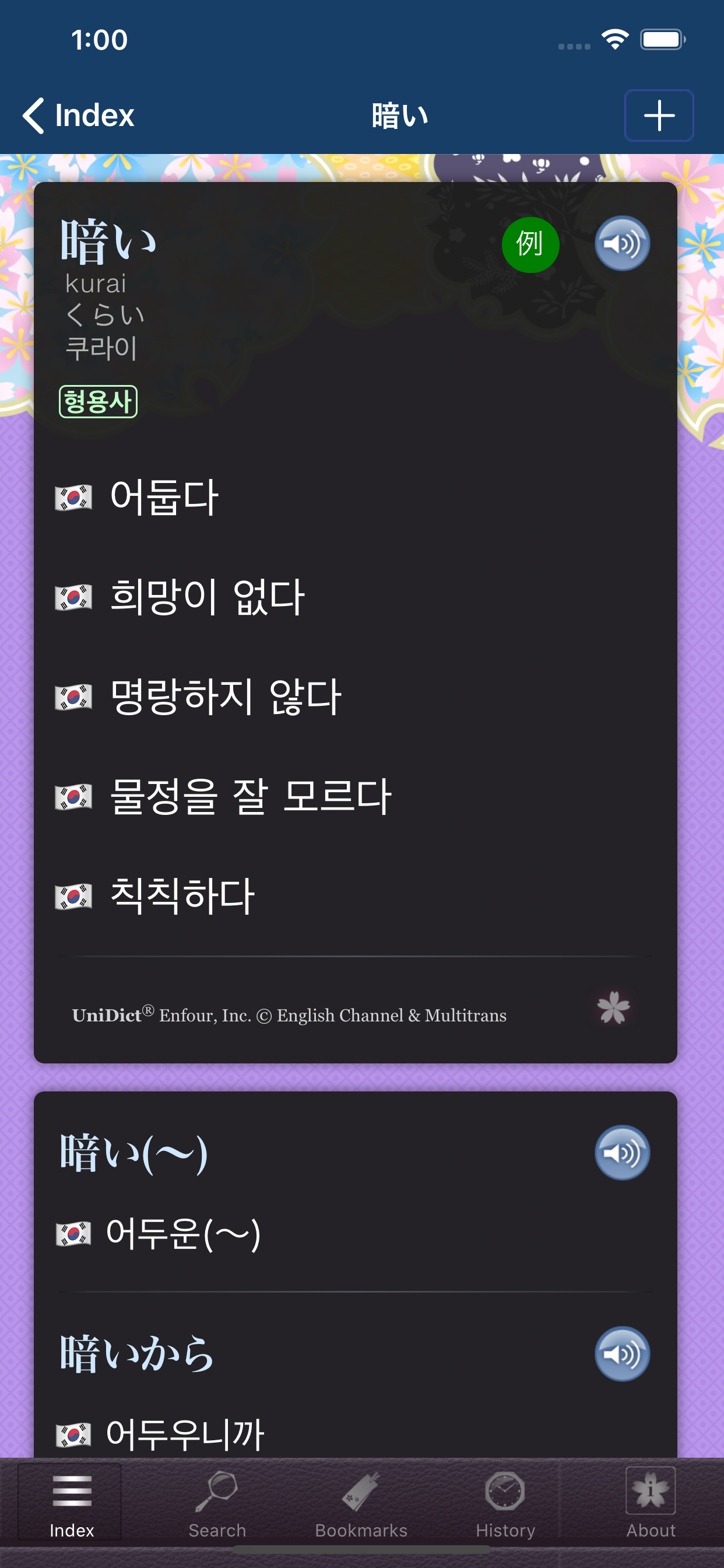 Sakura Japanese-Korean Dict screenshot 7