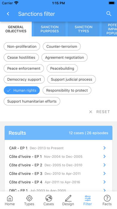 UN SanctionsApp Screenshot