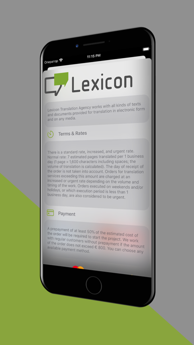 Lexicon - online translations Screenshot