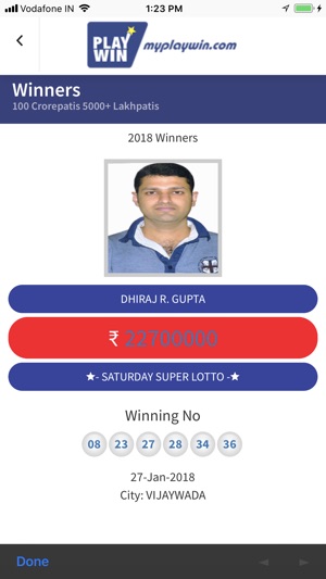 thursday playwin lotto results