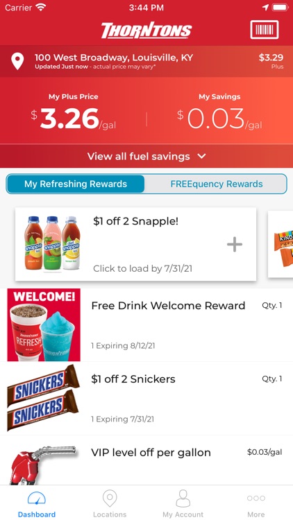 Thorntons Refreshing Rewards