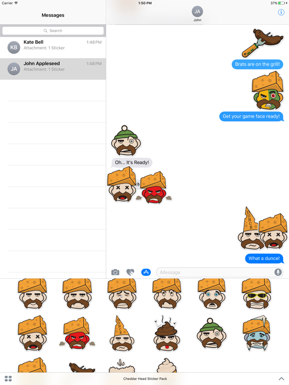 Screenshot #5 pour Cheddar Head Sticker Pack