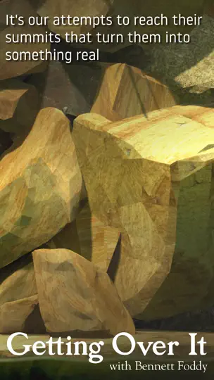 Captura de pantalla de Getting Over It en iPhone 5