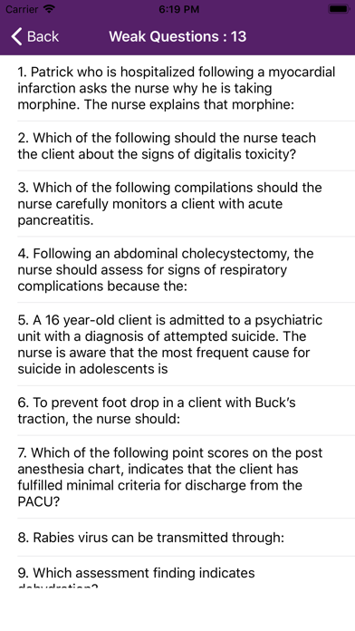 Medical Surgical Nursing Mock iPhone screenshot 8 - Education app