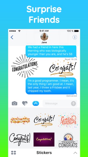 Congrats Text Stickers Pack(圖3)-速報App