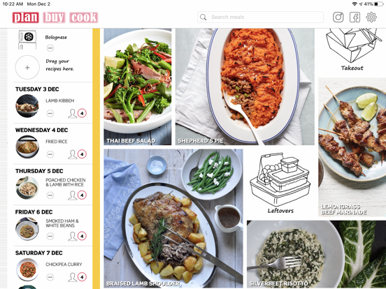 Screenshot #6 pour Plan Buy Cook meal planner