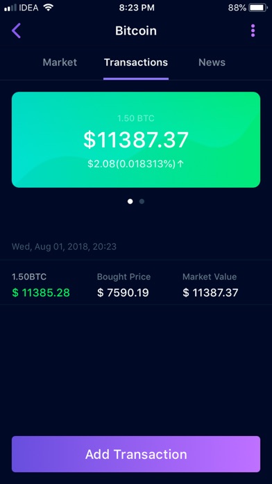 Lambo Crypto Portfolio Tracker Screenshot