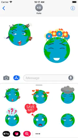 Game screenshot Green Earth Day Animated Emoji apk