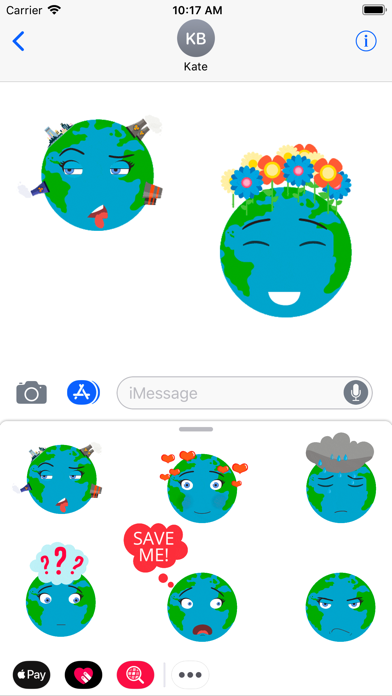 Screenshot #2 pour Green Earth Day Animated Emoji
