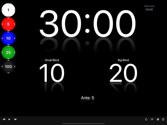 PokerTimer Professional iPad app afbeelding 1