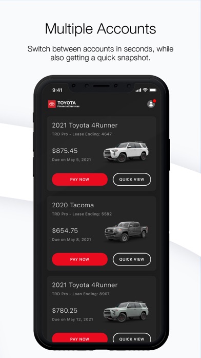 Toyota Financial Services Screenshot