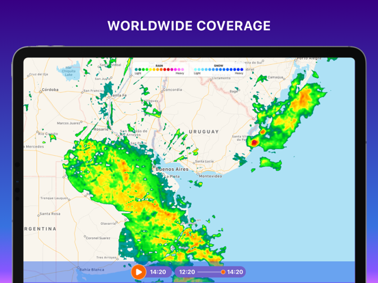 Regenradar ° - weerkaarten iPad app afbeelding 2