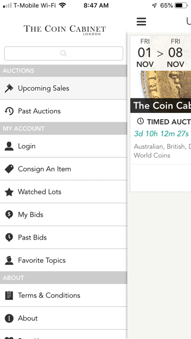 The Coin Cabinet Auctions iPhone screenshot 2 - Shopping app