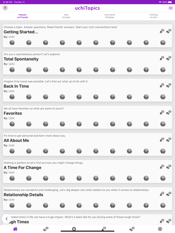 Uchi iPad screenshot 8 - Social Networking app
