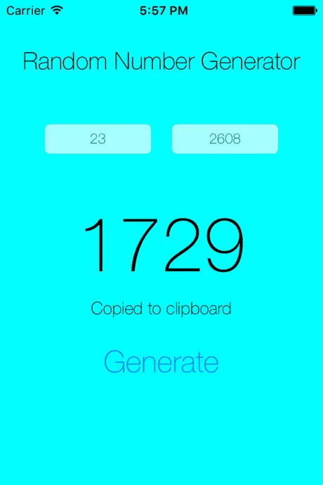 Random Number Generator - Easy
