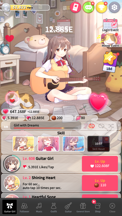 Guitar Girl:Relaxing MusicGame Screenshot