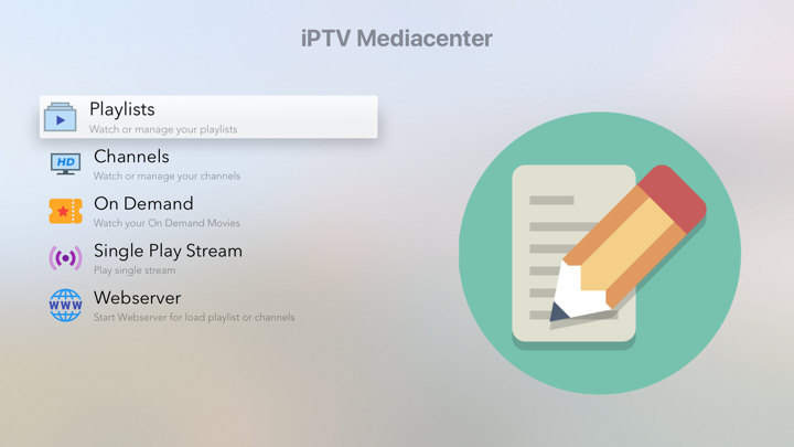 Screenshot #1 pour iP Television Mediacenter