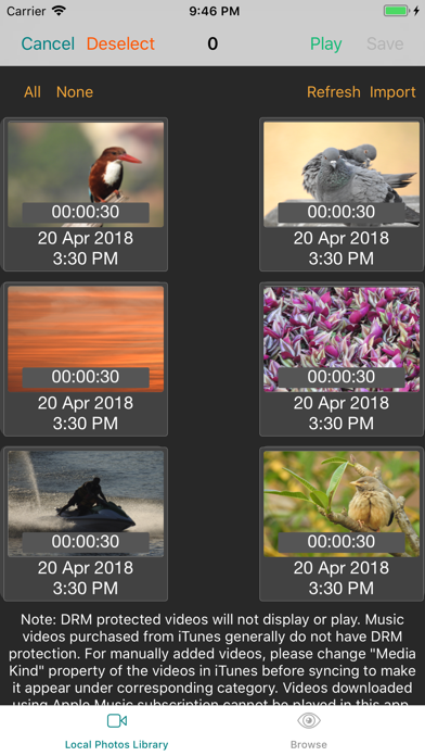 Cam Video Playlist Screenshot
