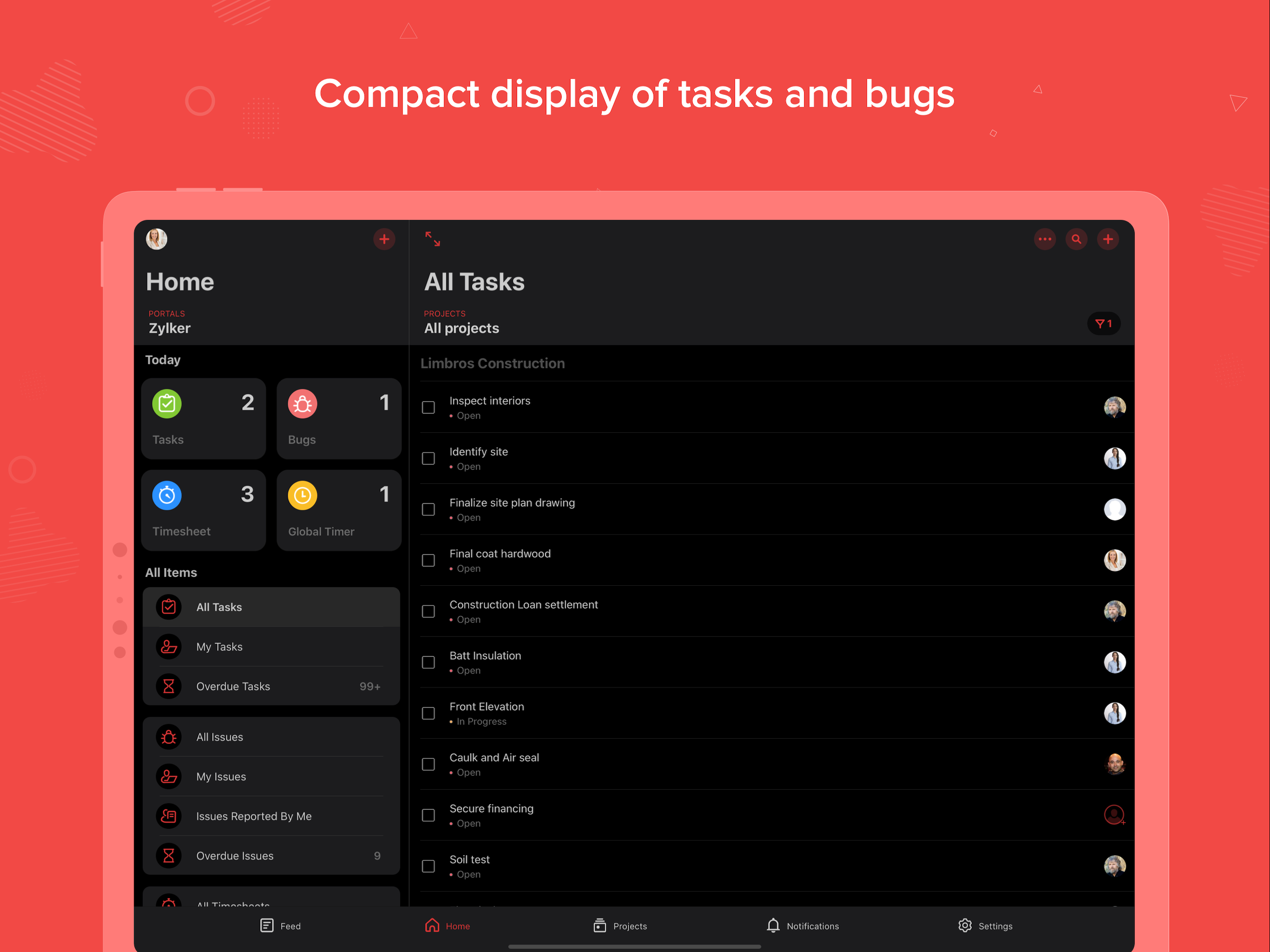 Zoho Projects Work Management