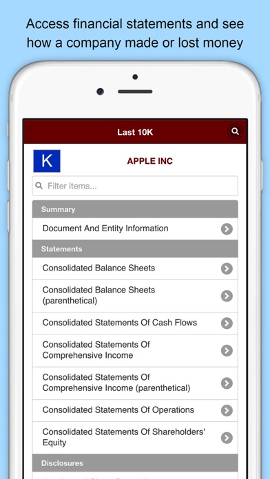 Last10K: Company SEC Filings Screenshot