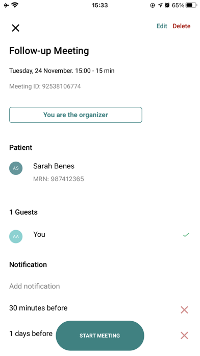 eKare Telehealth Screenshot