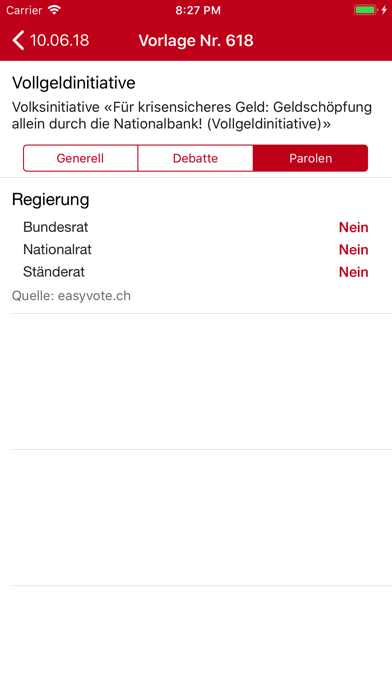 SwissVote iPhone screenshot 6 - Reference app