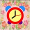 Icon Cute Clock - Flower Garden