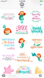 mermaid kisses emojis stickers iphone screenshot 2