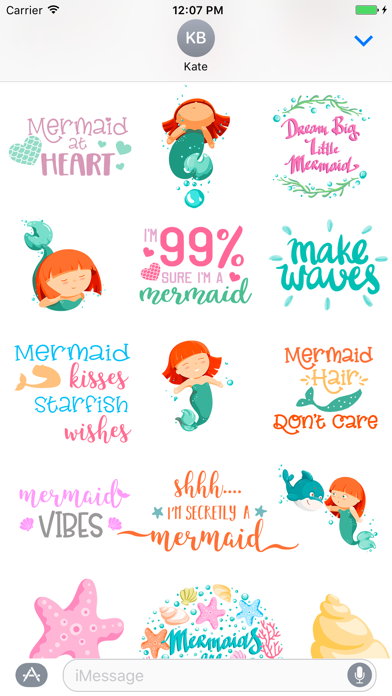 Mermaid Kisses Emojis Stickersのおすすめ画像2