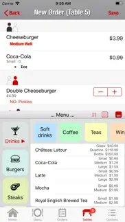 waiter pos restaurant system iphone screenshot 1