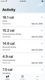 winter sports: track calories iphone screenshot 1