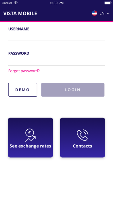 Vista Mobile Banking Screenshot