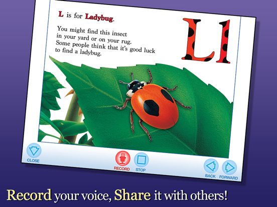 Alphabet of Insects iPad screenshot 4 - Book app
