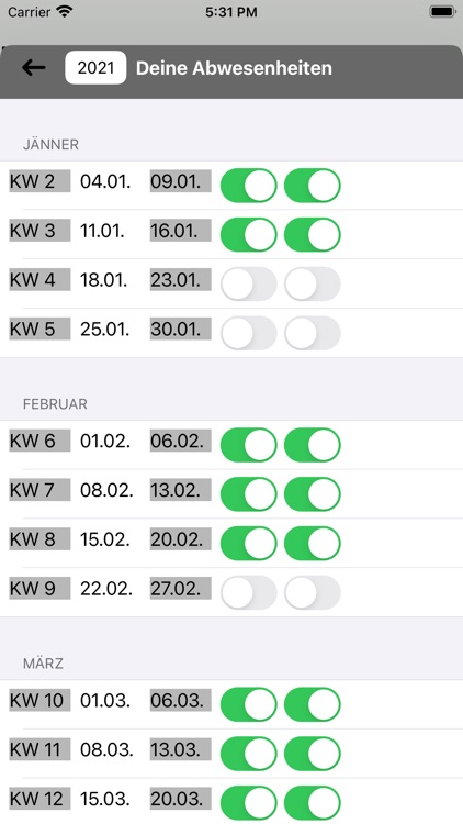 Versammlung und Gebiete