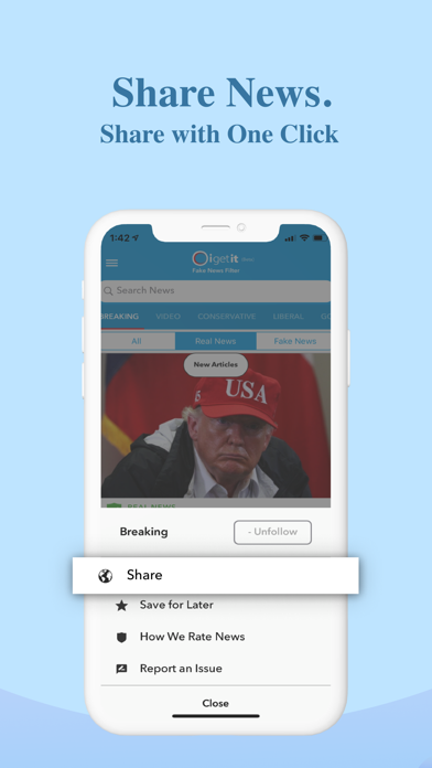 Oigetit Fake News Filter Screenshot