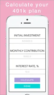 retirement countdown 401k app iphone screenshot 2