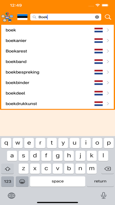 Vertaalwoordenschat Screenshot