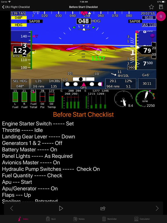 Screenshot #5 pour CRJ Flight Checklist